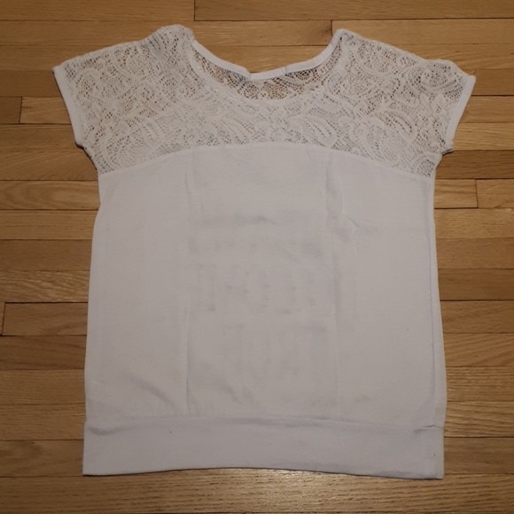 GEORGE white tee with black heart shape - Picture 2 of 4